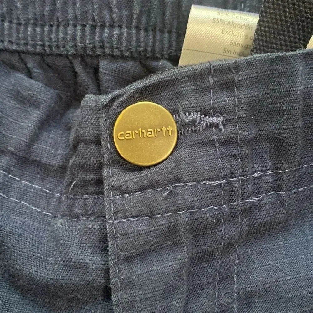EUC Carhartt Mens Drawstring Cargo Navy Blue Pants